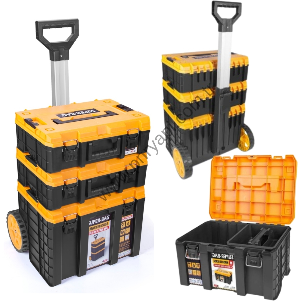 S-S-L MASTER CASE TEKERLEKL� TAKIM �ANTASI (ORGAN�ZERL� S�NGERL� 3'L� SET)