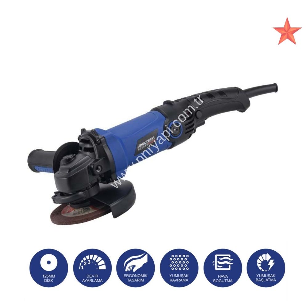 IBELTECH DEV�R AYARLI SP�RAL TA�LAMA 125 MM 950W